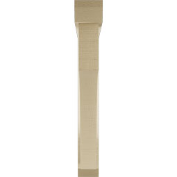 Ekena Millwork - BKTUR0352X26X26WTL06RCPR - Timberthane Faux Wood Westlake Style Bracket w/ Offset Brace, Slat Ends, 3 1/2"W x 26"D x 26"H, Primed Tan