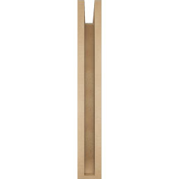 Ekena Millwork - BKTUR0352X26X26WTL06RCPR - Timberthane Faux Wood Westlake Style Bracket w/ Offset Brace, Slat Ends, 3 1/2"W x 26"D x 26"H, Primed Tan