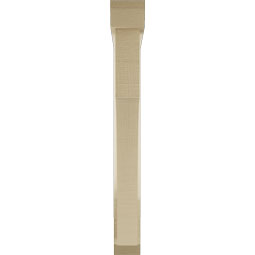 Ekena Millwork - BKTUR0352X26X30WTL06RCPR - Timberthane Faux Wood Westlake Style Bracket w/ Offset Brace, Slat Ends, 3 1/2"W x 26"D x 30"H, Primed Tan