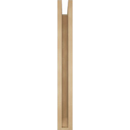 Ekena Millwork - BKTUR0352X26X30WTL06RCPR - Timberthane Faux Wood Westlake Style Bracket w/ Offset Brace, Slat Ends, 3 1/2"W x 26"D x 30"H, Primed Tan