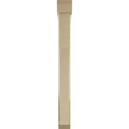 Ekena Millwork - BKTUR0352X26X34WTL06RCPR - Timberthane Faux Wood Westlake Style Bracket w/ Offset Brace, Slat Ends, 3 1/2"W x 26"D x 34"H, Primed Tan