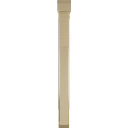 Ekena Millwork - BKTUR0352X26X38WTL06RCPR - Timberthane Faux Wood Westlake Style Bracket w/ Offset Brace, Slat Ends, 3 1/2"W x 26"D x 38"H, Primed Tan