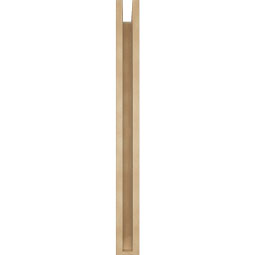 Ekena Millwork - BKTUR0352X26X38WTL06RCPR - Timberthane Faux Wood Westlake Style Bracket w/ Offset Brace, Slat Ends, 3 1/2"W x 26"D x 38"H, Primed Tan