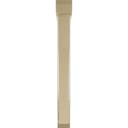 Ekena Millwork - BKTUR0352X28X32WTL06RCPR - Timberthane Faux Wood Westlake Style Bracket w/ Offset Brace, Slat Ends, 3 1/2"W x 28"D x 32"H, Primed Tan