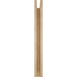 Ekena Millwork - BKTUR0352X28X32WTL06RCPR - Timberthane Faux Wood Westlake Style Bracket w/ Offset Brace, Slat Ends, 3 1/2"W x 28"D x 32"H, Primed Tan