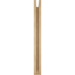 Ekena Millwork - BKTUR0352X28X36WTL06RCPR - Timberthane Faux Wood Westlake Style Bracket w/ Offset Brace, Slat Ends, 3 1/2"W x 28"D x 36"H, Primed Tan