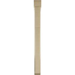 Ekena Millwork - BKTUR0352X28X40WTL06RCPR - Timberthane Faux Wood Westlake Style Bracket w/ Offset Brace, Slat Ends, 3 1/2"W x 28"D x 40"H, Primed Tan