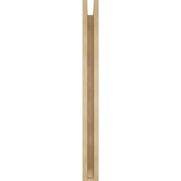 Ekena Millwork - BKTUR0352X28X40WTL06RCPR - Timberthane Faux Wood Westlake Style Bracket w/ Offset Brace, Slat Ends, 3 1/2"W x 28"D x 40"H, Primed Tan