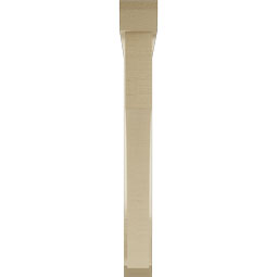 Ekena Millwork - BKTUR0352X30X30WTL06RCPR - Timberthane Faux Wood Westlake Style Bracket w/ Offset Brace, Slat Ends, 3 1/2"W x 30"D x 30"H, Primed Tan