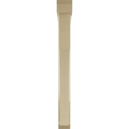 Ekena Millwork - BKTUR0352X30X34WTL06RCPR - Timberthane Faux Wood Westlake Style Bracket w/ Offset Brace, Slat Ends, 3 1/2"W x 30"D x 34"H, Primed Tan
