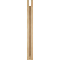 Ekena Millwork - BKTUR0352X30X34WTL06RCPR - Timberthane Faux Wood Westlake Style Bracket w/ Offset Brace, Slat Ends, 3 1/2"W x 30"D x 34"H, Primed Tan