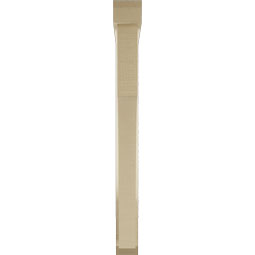 Ekena Millwork - BKTUR0352X30X36WTL06RCPR - Timberthane Faux Wood Westlake Style Bracket w/ Offset Brace, Slat Ends, 3 1/2"W x 30"D x 36"H, Primed Tan