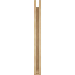 Ekena Millwork - BKTUR0352X30X36WTL06RCPR - Timberthane Faux Wood Westlake Style Bracket w/ Offset Brace, Slat Ends, 3 1/2"W x 30"D x 36"H, Primed Tan