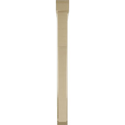 Ekena Millwork - BKTUR0352X30X38WTL06RCPR - Timberthane Faux Wood Westlake Style Bracket w/ Offset Brace, Slat Ends, 3 1/2"W x 30"D x 38"H, Primed Tan