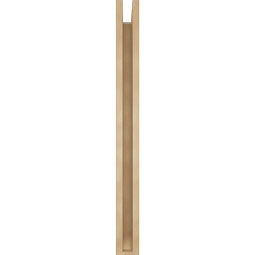 Ekena Millwork - BKTUR0352X30X38WTL06RCPR - Timberthane Faux Wood Westlake Style Bracket w/ Offset Brace, Slat Ends, 3 1/2"W x 30"D x 38"H, Primed Tan