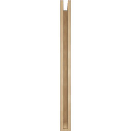 Ekena Millwork - BKTUR0352X30X42WTL06RCPR - Timberthane Faux Wood Westlake Style Bracket w/ Offset Brace, Slat Ends, 3 1/2"W x 30"D x 42"H, Primed Tan