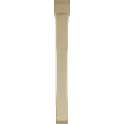 Ekena Millwork - BKTUR0352X32X32WTL06RCPR - Timberthane Faux Wood Westlake Style Bracket w/ Offset Brace, Slat Ends, 3 1/2"W x 32"D x 32"H, Primed Tan
