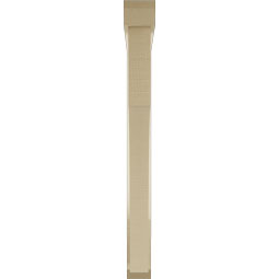 Ekena Millwork - BKTUR0352X32X36WTL06RCPR - Timberthane Faux Wood Westlake Style Bracket w/ Offset Brace, Slat Ends, 3 1/2"W x 32"D x 36"H, Primed Tan