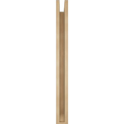 Ekena Millwork - BKTUR0352X32X36WTL06RCPR - Timberthane Faux Wood Westlake Style Bracket w/ Offset Brace, Slat Ends, 3 1/2"W x 32"D x 36"H, Primed Tan