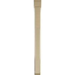 Ekena Millwork - BKTUR0352X32X40WTL06RCPR - Timberthane Faux Wood Westlake Style Bracket w/ Offset Brace, Slat Ends, 3 1/2"W x 32"D x 40"H, Primed Tan