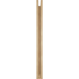 Ekena Millwork - BKTUR0352X32X44WTL06RCPR - Timberthane Faux Wood Westlake Style Bracket w/ Offset Brace, Slat Ends, 3 1/2"W x 32"D x 44"H, Primed Tan