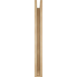 Ekena Millwork - BKTUR0352X34X34WTL06RCPR - Timberthane Faux Wood Westlake Style Bracket w/ Offset Brace, Slat Ends, 3 1/2"W x 34"D x 34"H, Primed Tan