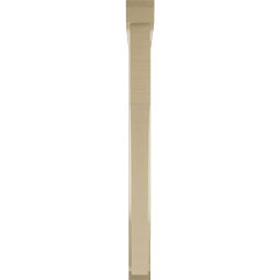 Ekena Millwork - BKTUR0352X34X40WTL06RCPR - Timberthane Faux Wood Westlake Style Bracket w/ Offset Brace, Slat Ends, 3 1/2"W x 34"D x 40"H, Primed Tan