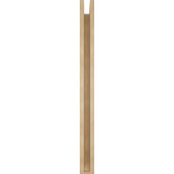 Ekena Millwork - BKTUR0352X34X42WTL06RCPR - Timberthane Faux Wood Westlake Style Bracket w/ Offset Brace, Slat Ends, 3 1/2"W x 34"D x 42"H, Primed Tan
