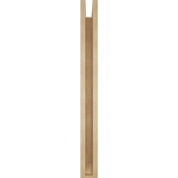 Ekena Millwork - BKTUR0352X36X36WTL06RCPR - Timberthane Faux Wood Westlake Style Bracket w/ Offset Brace, Slat Ends, 3 1/2"W x 36"D x 36"H, Primed Tan