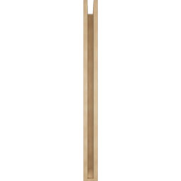 Ekena Millwork - BKTUR0352X36X44WTL06RCPR - Timberthane Faux Wood Westlake Style Bracket w/ Offset Brace, Slat Ends, 3 1/2"W x 36"D x 44"H, Primed Tan