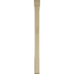 Ekena Millwork - BKTUR0352X36X48WTL06RCPR - Timberthane Faux Wood Westlake Style Bracket w/ Offset Brace, Slat Ends, 3 1/2"W x 36"D x 48"H, Primed Tan