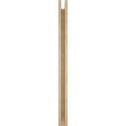 Ekena Millwork - BKTUR0352X36X48WTL06RCPR - Timberthane Faux Wood Westlake Style Bracket w/ Offset Brace, Slat Ends, 3 1/2"W x 36"D x 48"H, Primed Tan