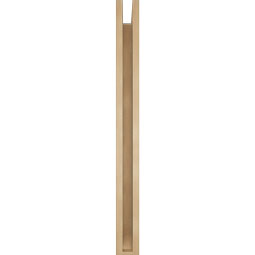 Ekena Millwork - BKTUR0352X38X38WTL06RCPR - Timberthane Faux Wood Westlake Style Bracket w/ Offset Brace, Slat Ends, 3 1/2"W x 38"D x 38"H, Primed Tan