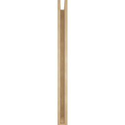 Ekena Millwork - BKTUR0352X38X44WTL06RCPR - Timberthane Faux Wood Westlake Style Bracket w/ Offset Brace, Slat Ends, 3 1/2"W x 38"D x 44"H, Primed Tan