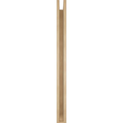 Ekena Millwork - BKTUR0352X40X44WTL06RCPR - Timberthane Faux Wood Westlake Style Bracket w/ Offset Brace, Slat Ends, 3 1/2"W x 40"D x 44"H, Primed Tan