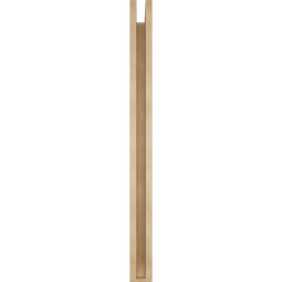 Ekena Millwork - BKTUR0352X44X44WTL06RCPR - Timberthane Faux Wood Westlake Style Bracket w/ Offset Brace, Slat Ends, 3 1/2"W x 44"D x 44"H, Primed Tan