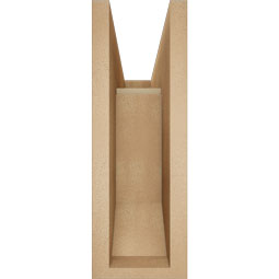 Ekena Millwork - BKTUR0554X16X16WTL06RCPR - Timberthane Faux Wood Westlake Style Bracket w/ Offset Brace, Slat Ends, 5 1/2"W x 16"D x 16"H, Primed Tan