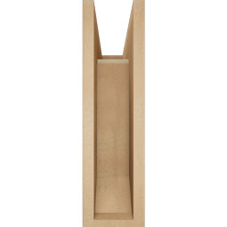 Ekena Millwork - BKTUR0554X16X20WTL06RCPR - Timberthane Faux Wood Westlake Style Bracket w/ Offset Brace, Slat Ends, 5 1/2"W x 16"D x 20"H, Primed Tan