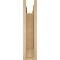Ekena Millwork - BKTUR0554X16X24WTL06RCPR - Timberthane Faux Wood Westlake Style Bracket w/ Offset Brace, Slat Ends, 5 1/2"W x 16"D x 24"H, Primed Tan