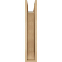 Ekena Millwork - BKTUR0554X16X28WTL06RCPR - Timberthane Faux Wood Westlake Style Bracket w/ Offset Brace, Slat Ends, 5 1/2"W x 16"D x 28"H, Primed Tan