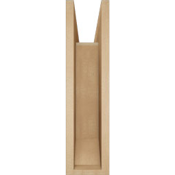 Ekena Millwork - BKTUR0554X18X22WTL06RCPR - Timberthane Faux Wood Westlake Style Bracket w/ Offset Brace, Slat Ends, 5 1/2"W x 18"D x 22"H, Primed Tan