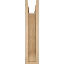 Ekena Millwork - BKTUR0554X18X26WTL06RCPR - Timberthane Faux Wood Westlake Style Bracket w/ Offset Brace, Slat Ends, 5 1/2"W x 18"D x 26"H, Primed Tan