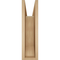 Ekena Millwork - BKTUR0554X20X20WTL06RCPR - Timberthane Faux Wood Westlake Style Bracket w/ Offset Brace, Slat Ends, 5 1/2"W x 20"D x 20"H, Primed Tan