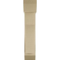 Ekena Millwork - BKTUR0554X20X28WTL06RCPR - Timberthane Faux Wood Westlake Style Bracket w/ Offset Brace, Slat Ends, 5 1/2"W x 20"D x 28"H, Primed Tan