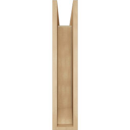 Ekena Millwork - BKTUR0554X20X28WTL06RCPR - Timberthane Faux Wood Westlake Style Bracket w/ Offset Brace, Slat Ends, 5 1/2"W x 20"D x 28"H, Primed Tan