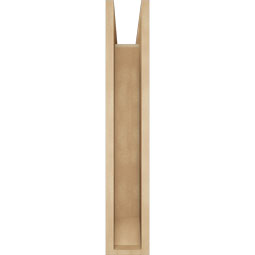 Ekena Millwork - BKTUR0554X20X32WTL06RCPR - Timberthane Faux Wood Westlake Style Bracket w/ Offset Brace, Slat Ends, 5 1/2"W x 20"D x 32"H, Primed Tan