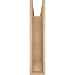 Ekena Millwork - BKTUR0554X22X26WTL06RCPR - Timberthane Faux Wood Westlake Style Bracket w/ Offset Brace, Slat Ends, 5 1/2"W x 22"D x 26"H, Primed Tan