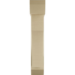 Ekena Millwork - BKTUR0554X22X30WTL06RCPR - Timberthane Faux Wood Westlake Style Bracket w/ Offset Brace, Slat Ends, 5 1/2"W x 22"D x 30"H, Primed Tan