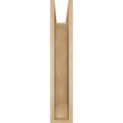 Ekena Millwork - BKTUR0554X22X30WTL06RCPR - Timberthane Faux Wood Westlake Style Bracket w/ Offset Brace, Slat Ends, 5 1/2"W x 22"D x 30"H, Primed Tan