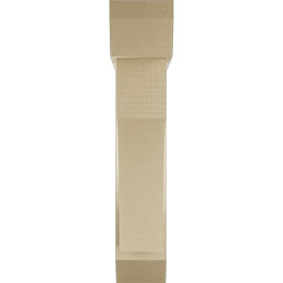 Ekena Millwork - BKTUR0554X24X28WTL06RCPR - Timberthane Faux Wood Westlake Style Bracket w/ Offset Brace, Slat Ends, 5 1/2"W x 24"D x 28"H, Primed Tan